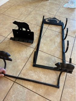 Black bear decor bathroom items