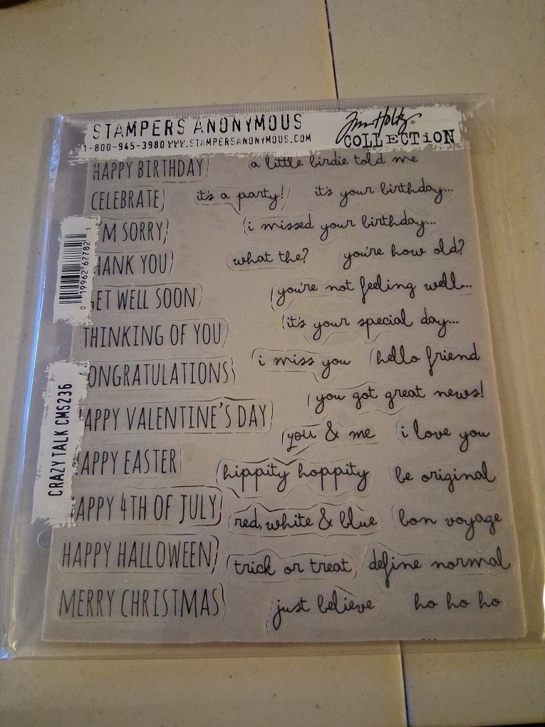 Tim Holtz Stampers Anonymous  - Crazy Talk CMS236