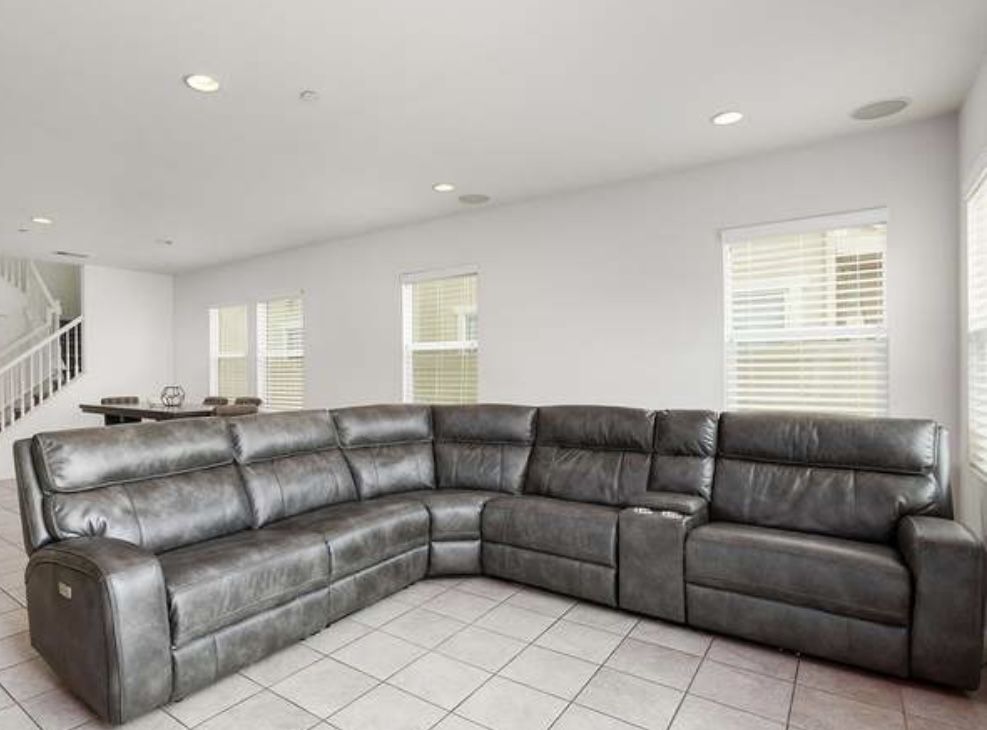 Leather Couches With Reclining Seats And USB Ports
