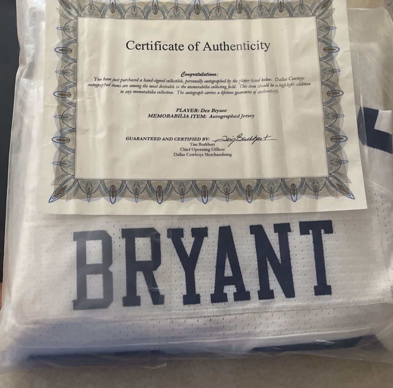 DEZ BRYANT NFL JERSEYS BRAND NEW Autographed
