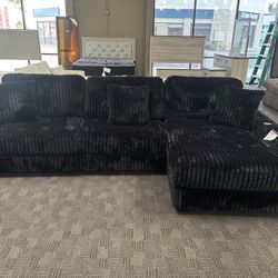 Black Deep Comfy Sectional 