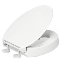KOHLER 25875-0 Hyten 3" Height, Elevated Soft Close Elongated Toilet Seat