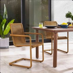 $125!! 🌿 Modway Abacus Outdoor Patio Wicker Dining Chairs – Set of 2 – Fully Assembled 🌿