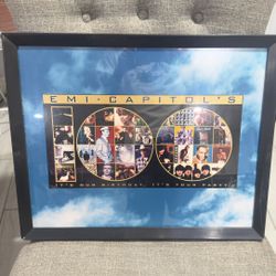 Emi Capitol’s Artwork 100 Anniversary Framed Poster 