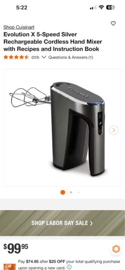 Cuisinart Cordless Hand Mixer – Open Box