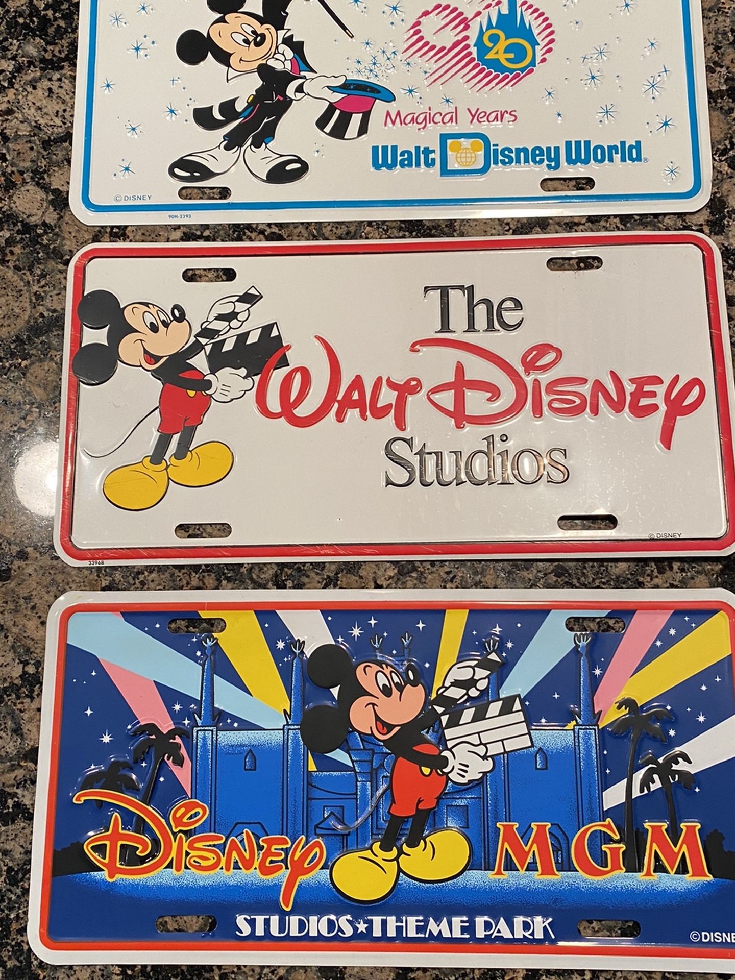 Vintage Disney License Plates
