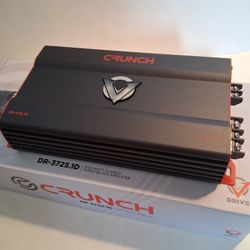 CRUNCH 3725 WATTS MONOBLOCK 1 OHM STABLE BUILT-IN CROSSOVER WITH BASS CONTROL CAR AMPLIFIER 