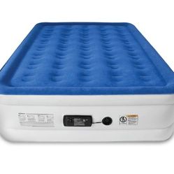 SoundAsleep Products Dream Series Luxury Air Mattress with ComfortCoil Technology & Built-in High Capacity Pump for Home & Camping- Double Height, Adj