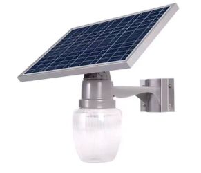 Solar Garden Wall Light with Separate Solar Panel – LED Outdoor Security Light – New