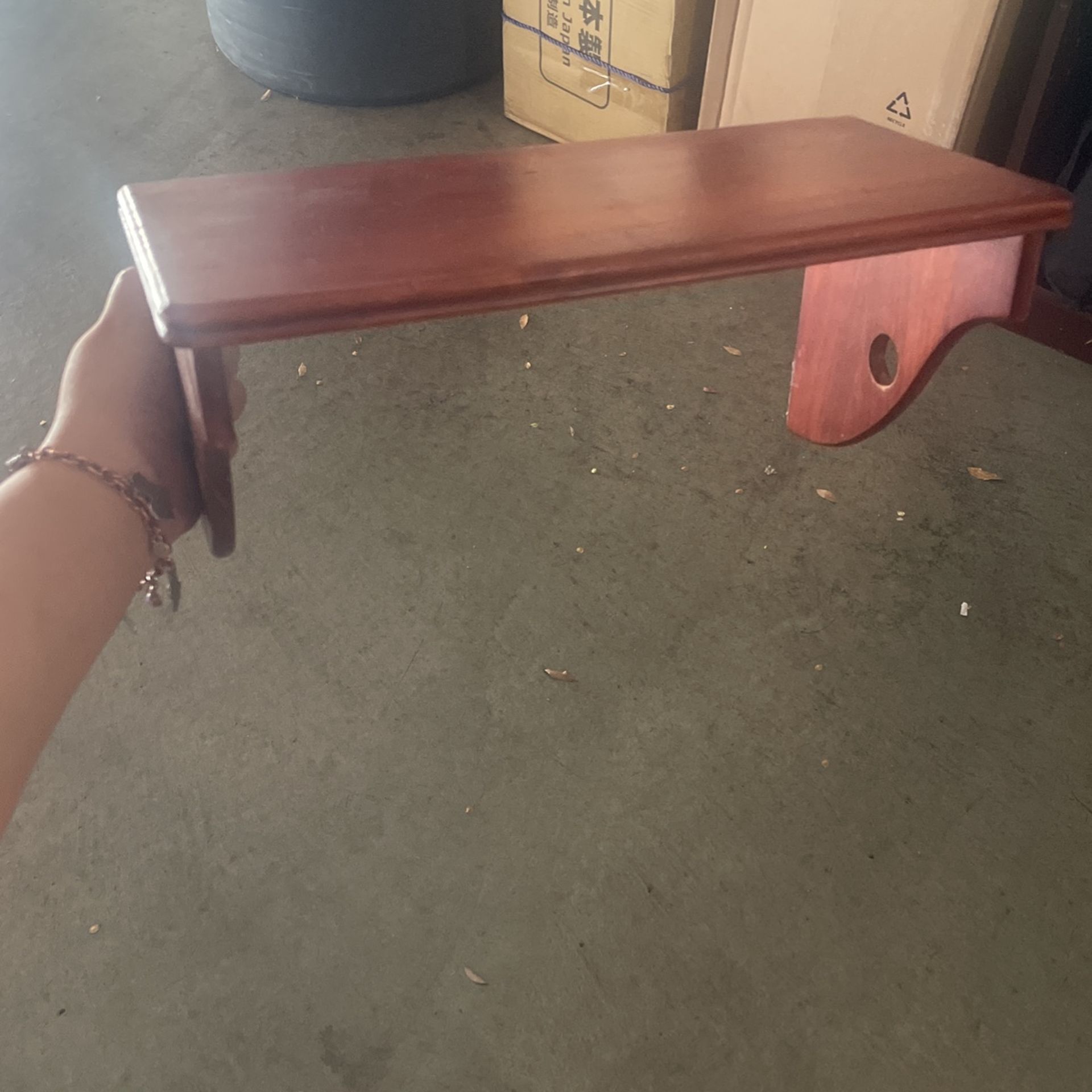 wooden floating self