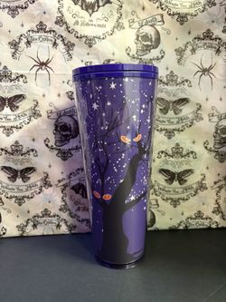Starbucks Halloween Glow in the Dark 2022 Limited Edition 24oz Purple Tumblers 