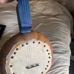 Carver Fretless 5 String Gourd Banjo Tack Goat Skin Head