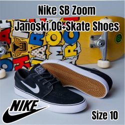 Nike SB Zoom Janoski OG+Skate Shoes, Size 10, (Black)  New