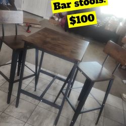 Set of Bar Table and 2 Barstools