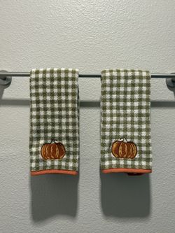 pumpkin hand towels