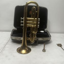 Vintage Conn Director Brass Cornet W/  Bach. 101/2c  Mouthpiece & Original Case. Read. I am not musically inclined so I can’t acoustically describe th