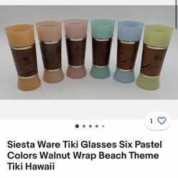 Vintage SiestaWare Frosted Tiki Tumblers From The 60’s