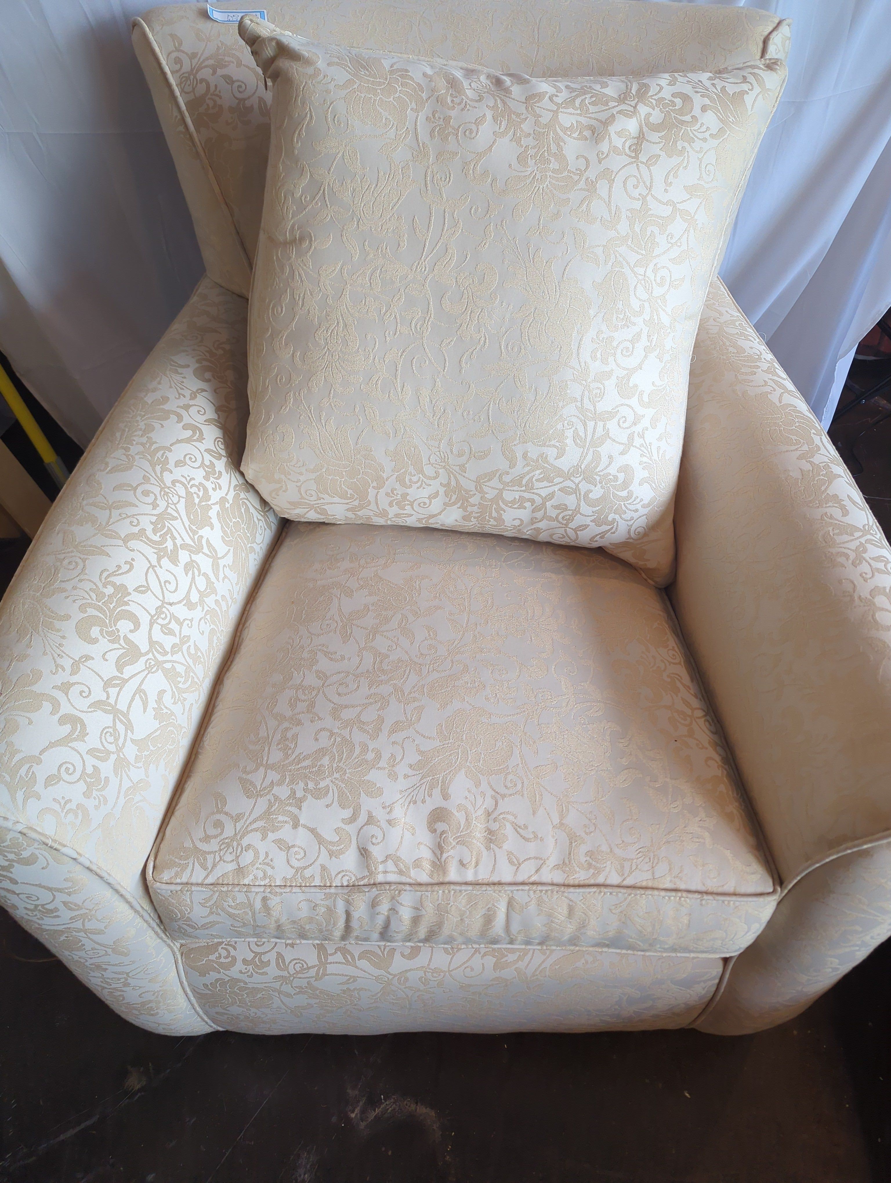 Sam Moore Ivory Swivel Chair