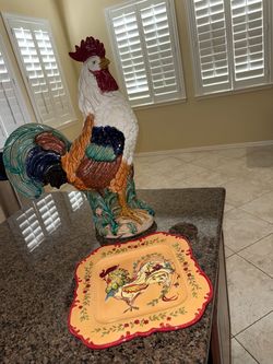 Large Ceramic Rooster