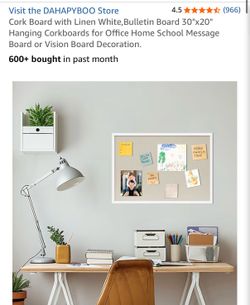 White linen corkboard unopened