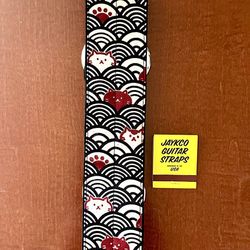 New Jaykco Wavy Cat Rare Guitar Strap Fender Gibson PRS Gretsch Martin Electric Acoustic Guitar Bass