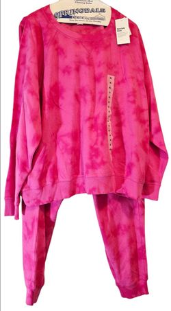 Old Navy Pink Tie-Dye Matching Sweat Set (Top + Joggers)