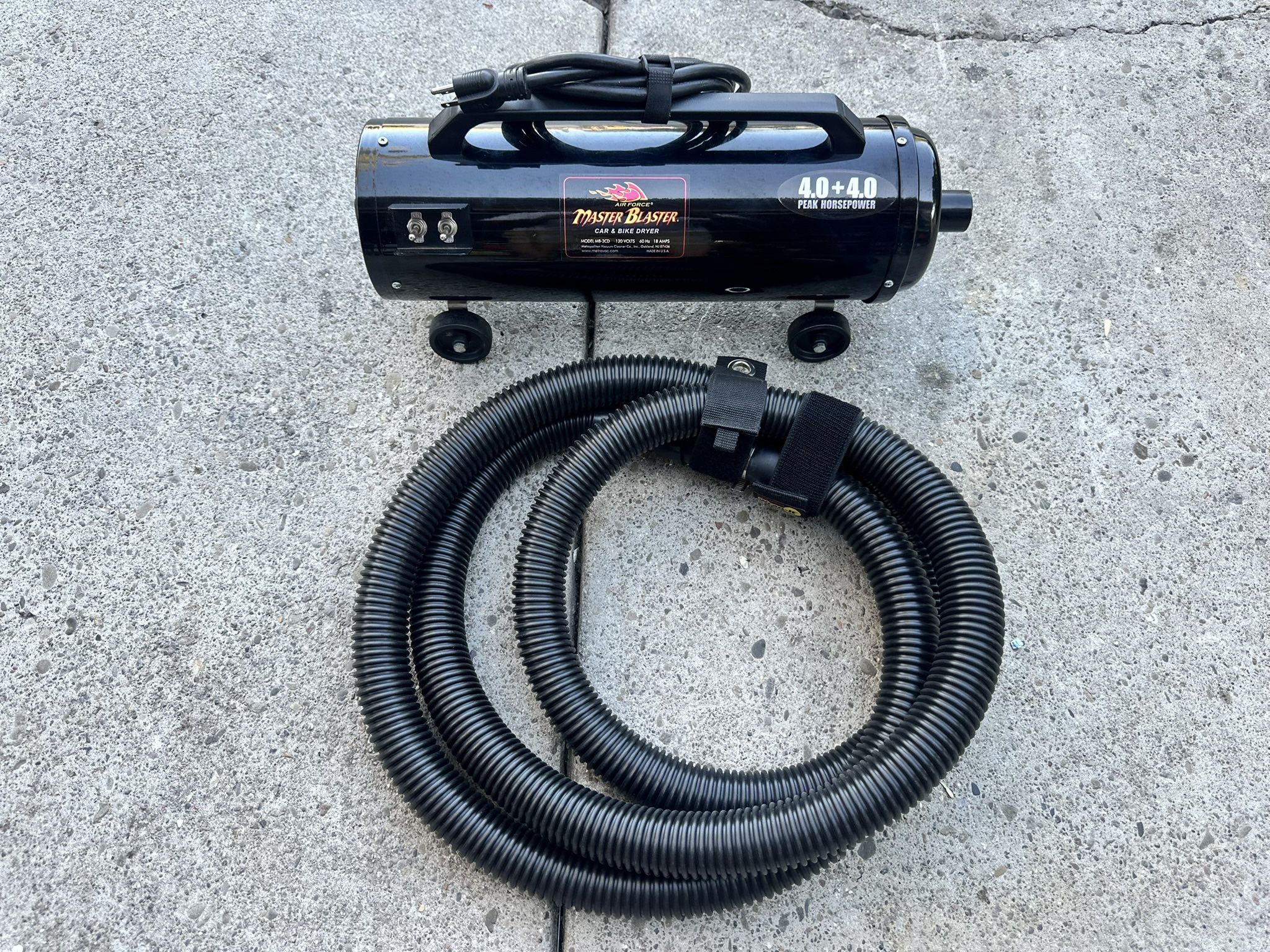 MASTER BLASTER car and bike dryer. MODEL MB-3CD