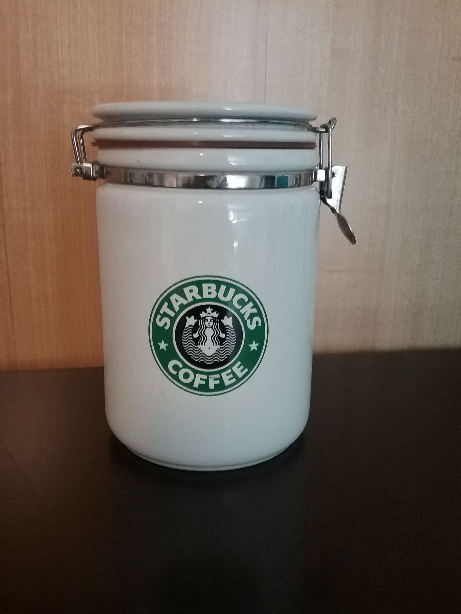 Vintage Starbucks Coffee Canisters Siren Split Tail Belly Button Logo