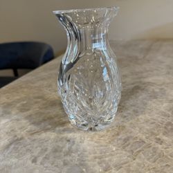 Waterford Signed Libra Fan Cut Crystal Vase Gothic Mark 5 “