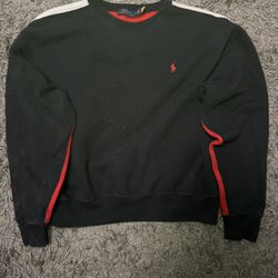 Polo Ralph Lauren Women’s Color-Blocked Fleece Sweatshirt Black Multi