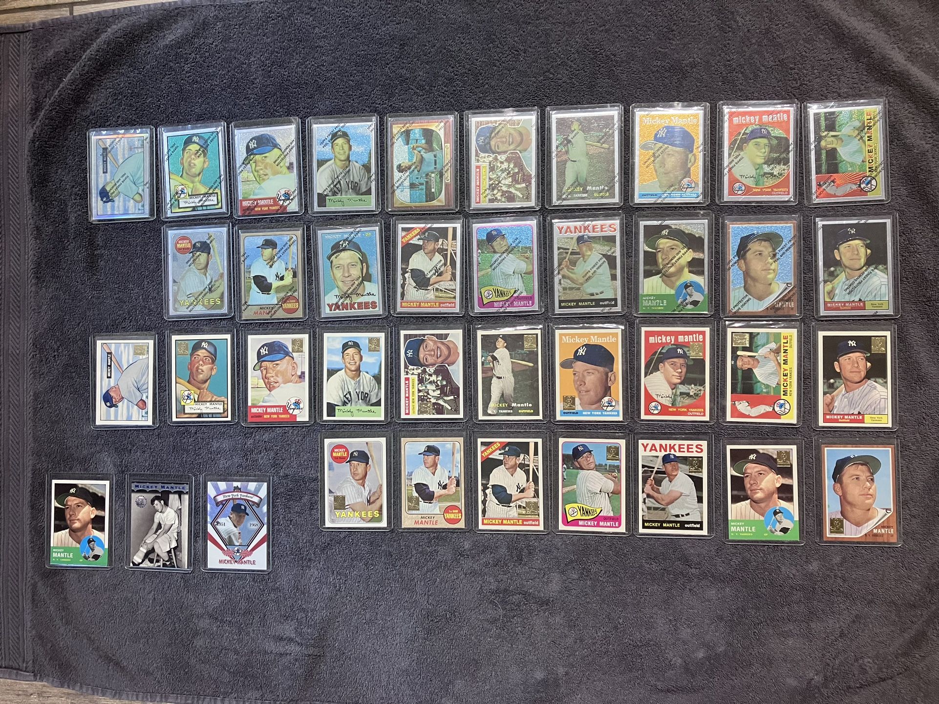 Topps Reprint Sets 1996 Topps Finest Mickey Mantle Commemorative Chrome Reprint Set of 19 ...