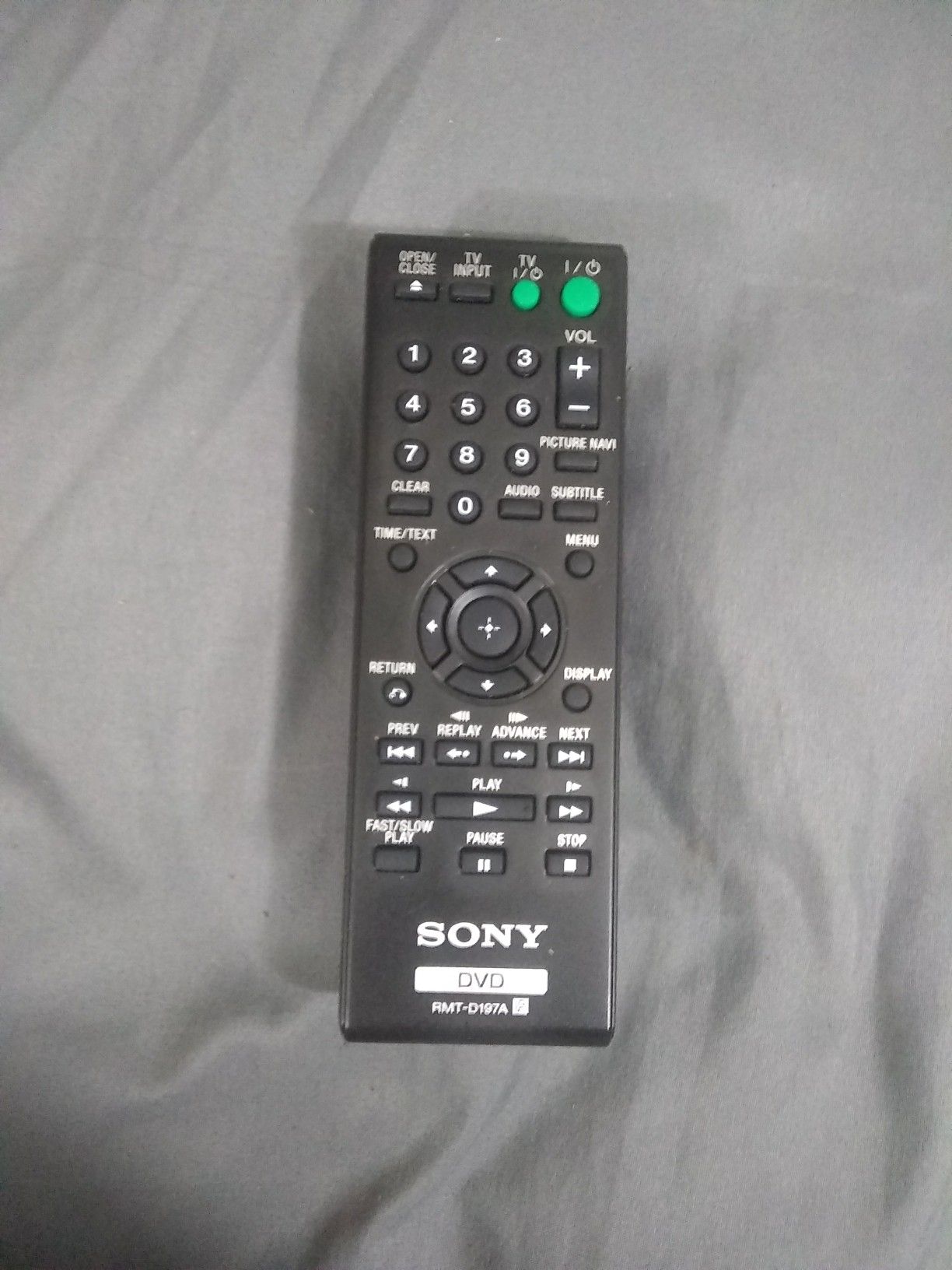 SONY DVD REMOTE CONTROL RMT D197A