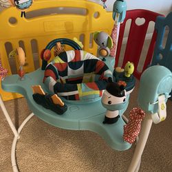  Fisher-Price Baby Bouncer Colorful Corners Jumperoo Activity Center