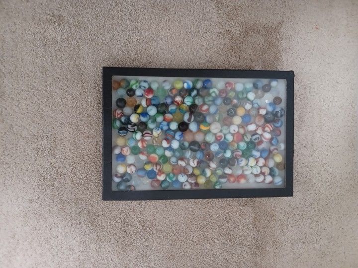 Vintage Marbles In Case 