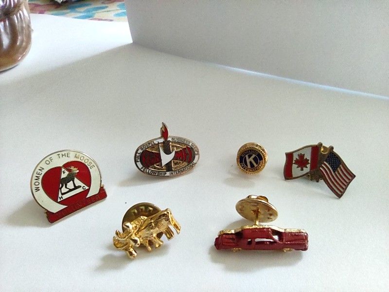 (6) Vintage Lapel Pins