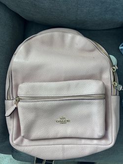 pink coach backpack