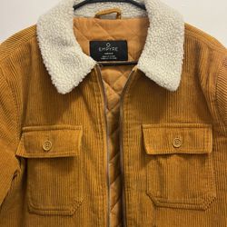 Empyre Tatum brown corduroy jacket with sherpa collar