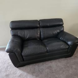 Black Leather Sofa