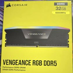 Corsair Vengeance 32GB (2x16GB) RGB DDR5 6000 MT/s Brand New Sealed With Receipt For Warranty