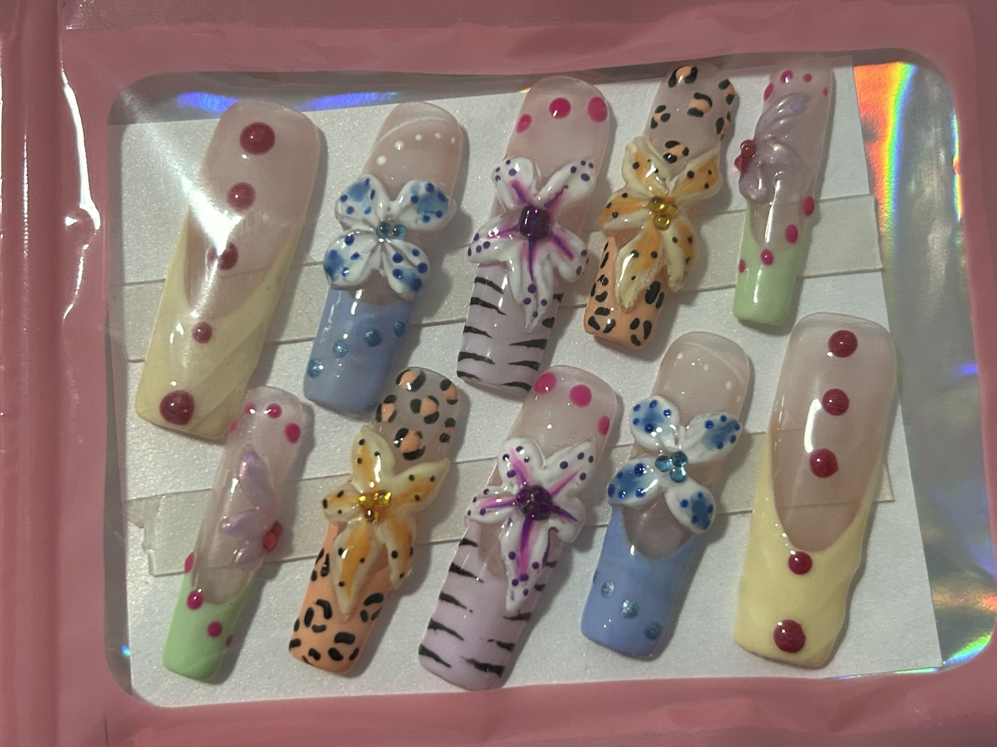 XXL TTropical Animal Print Press On Nails