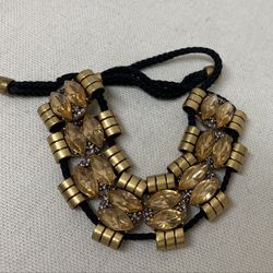 J Crew Yellow & White Beaded Crystal Bracelet