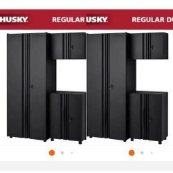 BRAND NEW Husky 6- Piece Regular Duty Welded Steel Garage Storage System in Black