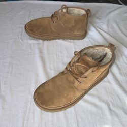 Ugg Neumel Chukka Boots Men’s 10 Chestnut Suede Sheepskin  