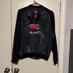 Disney Mickey And Minnie Stretchy Polyester Jacket $15 Like New 