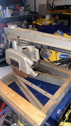 Dewalt heavy duty cut off,ripping miter saw. Fairly quiet ,strong ,made in USA