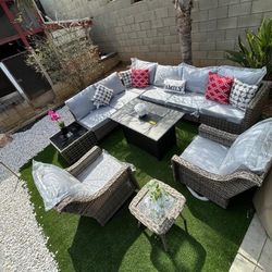 Brand New Patio Outdoor Furniture Set With Fire Pit 