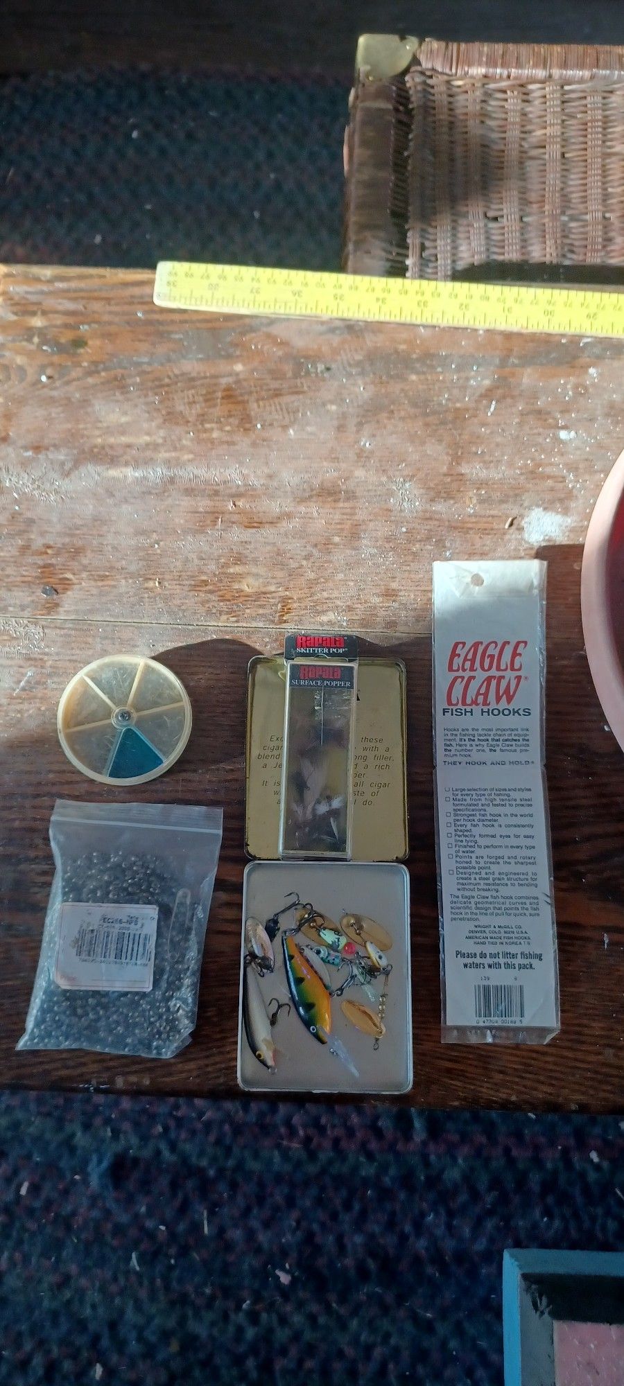 Small Vintage Fishing Supply Collection.