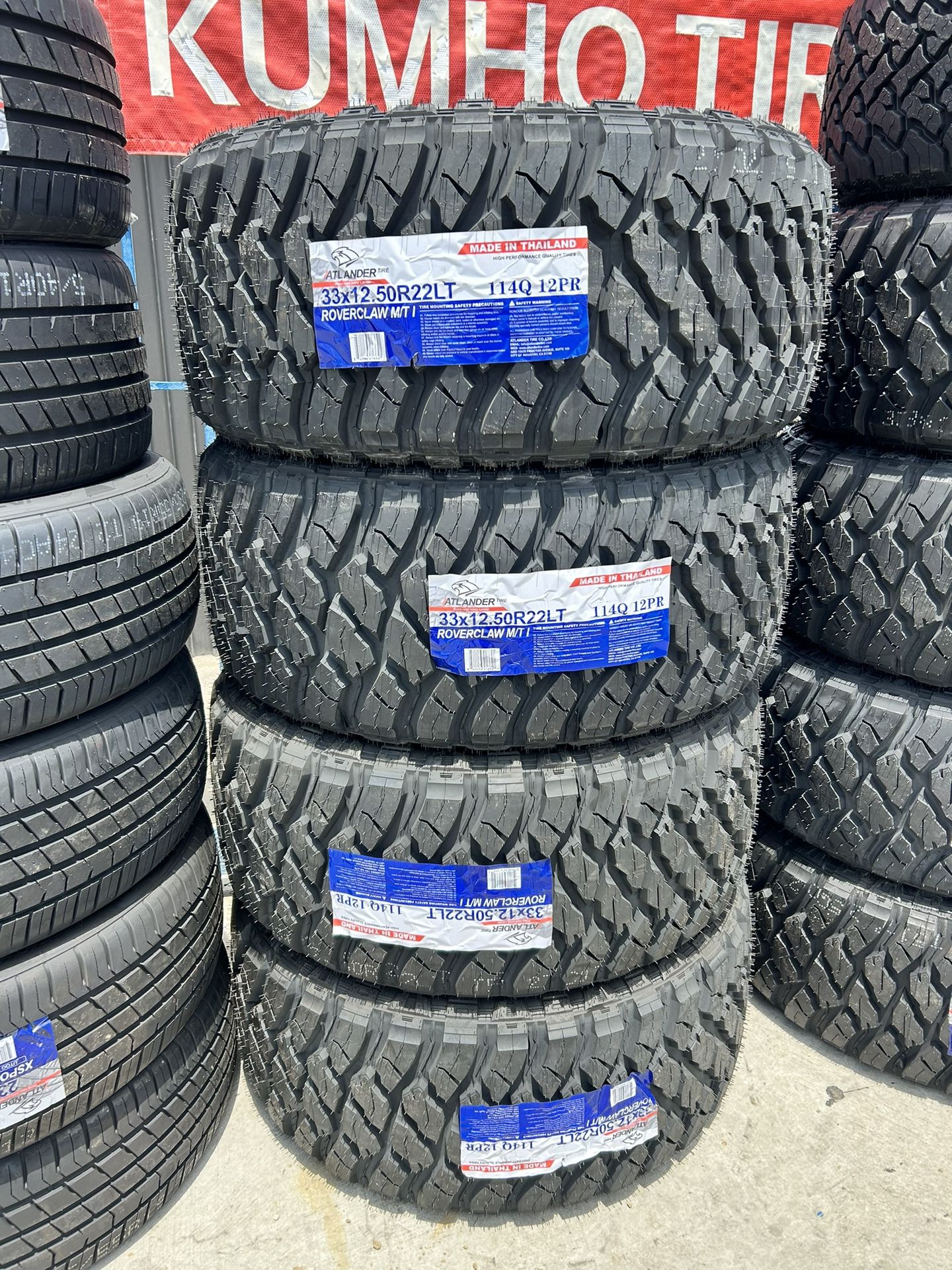 33x12.50R22 Atlander Roverclaw Mud Terrain Set of brand new tires ...