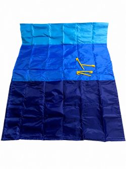 Waterproof Sandproof Beach Blanket Picnic Mat 83" x 79" Blue Portable w/ Carry Bag & Stakes