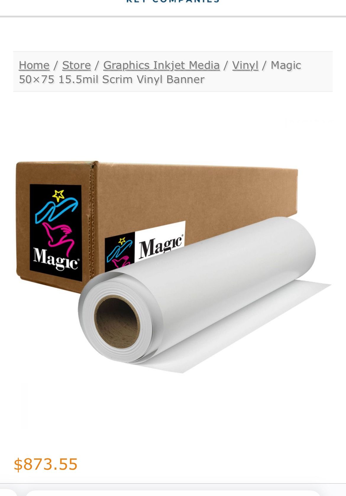 Magic Vinyl Banner. 50x75 2cr 1roll